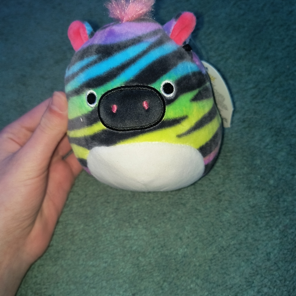 Safiyah the rainbow zebra squishmallow
